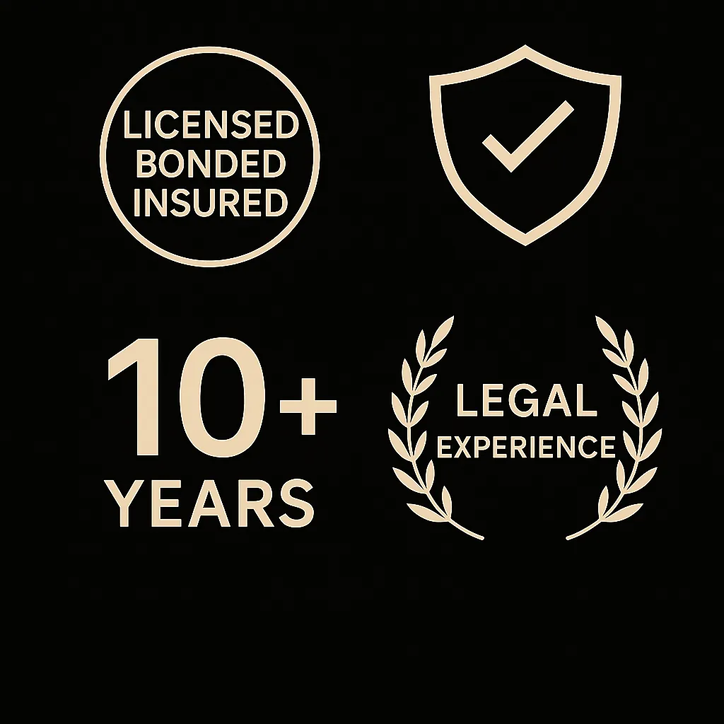 Oklahoma Licensed Bonded Process Server Badges